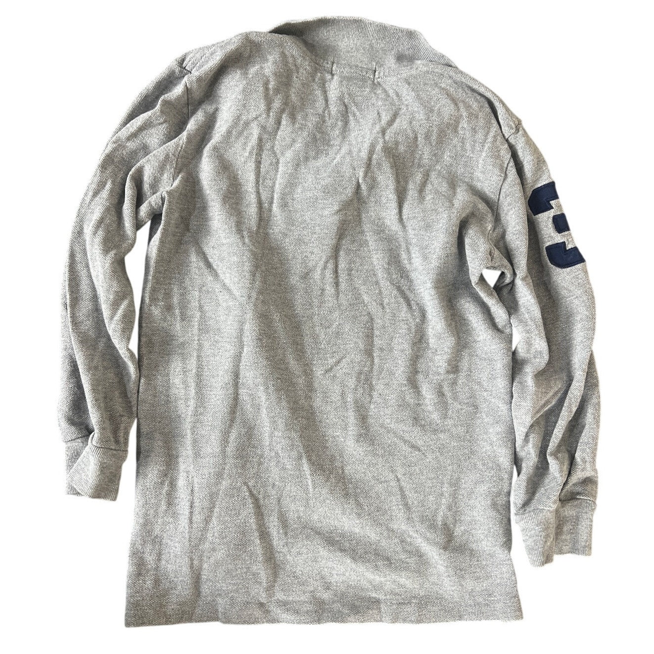 Polo Ralph Lauren Size 6 Long Sleeve Gray Large Logo