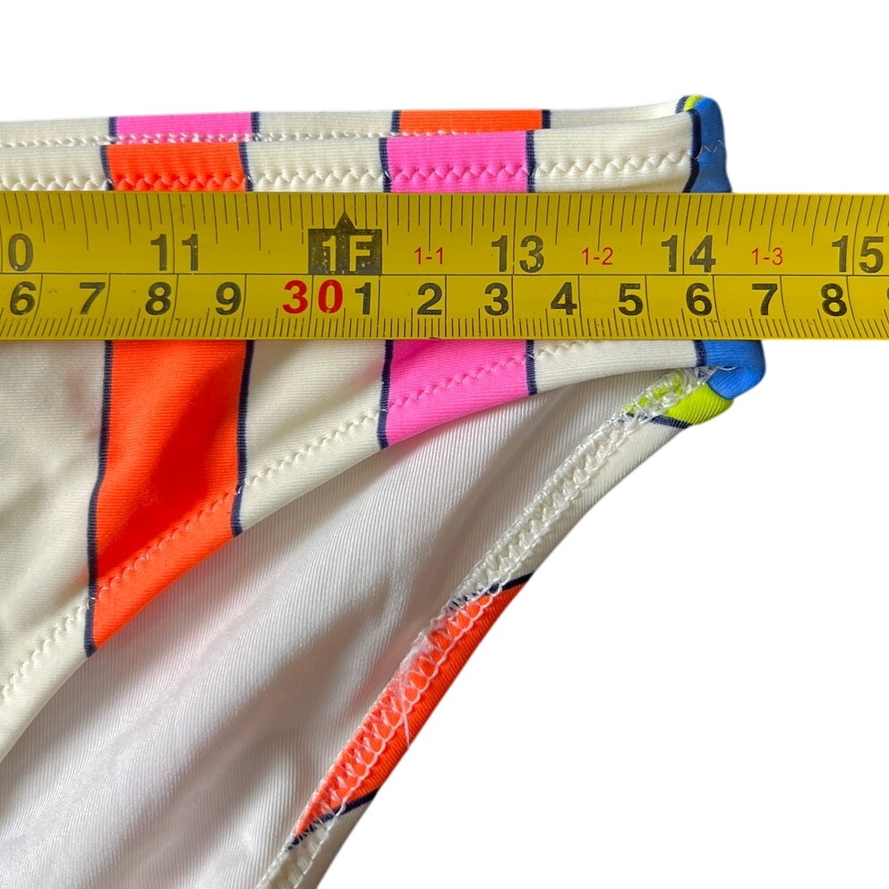 Aerie Striped Rainbow Bikini Set 2 Piece Swimsuit Medium M EUC