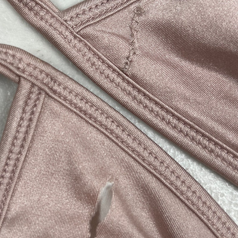 Victoria Secret Triangle Pink Swim Top Medium *Minor Cuts*