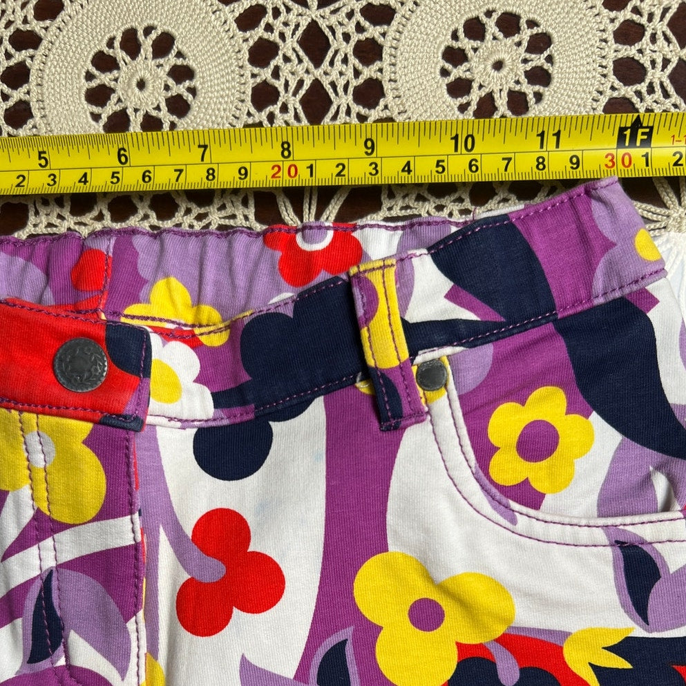 Hanna Andersson Girls Floral Print Pants Multi Color Size 140