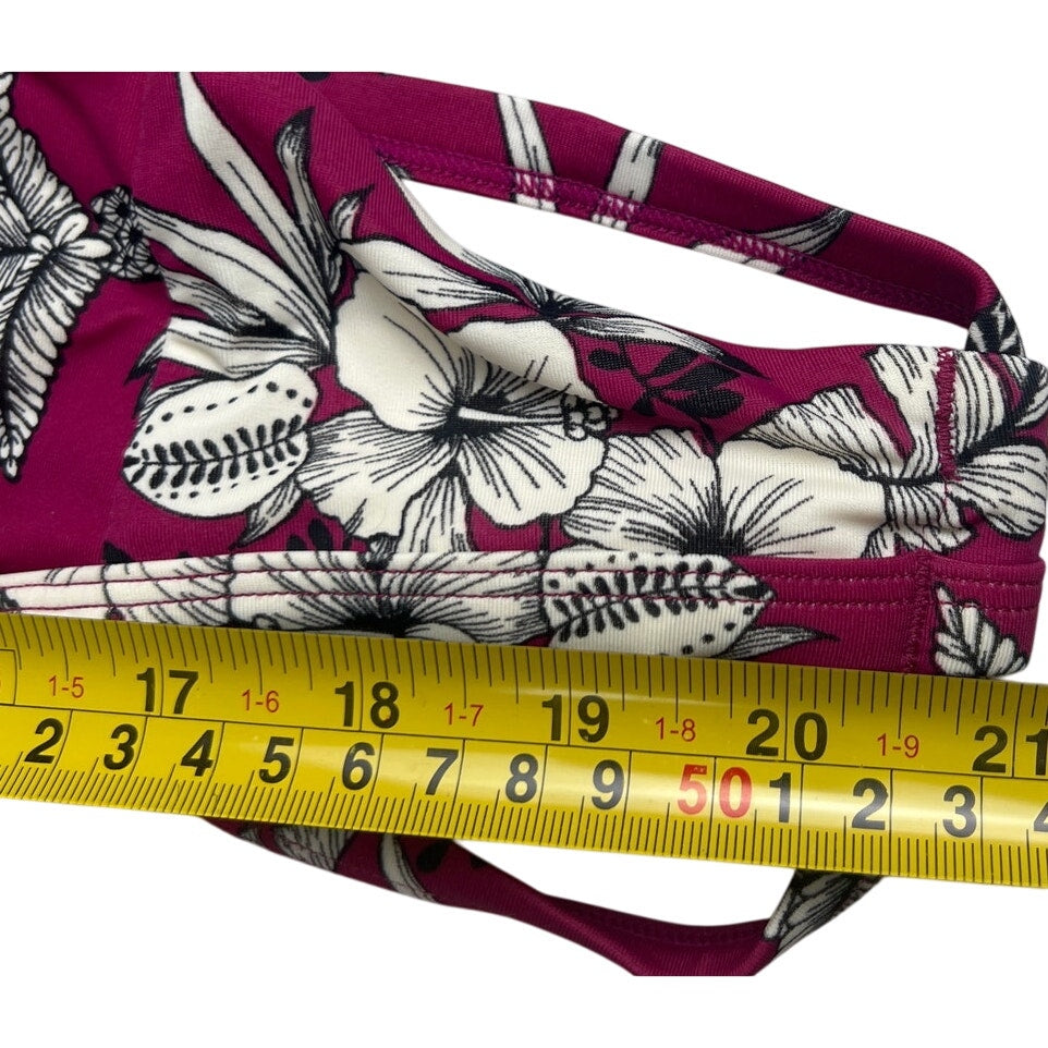 Adore Me Red Bandeau Floral Bikini Top Size Medium M