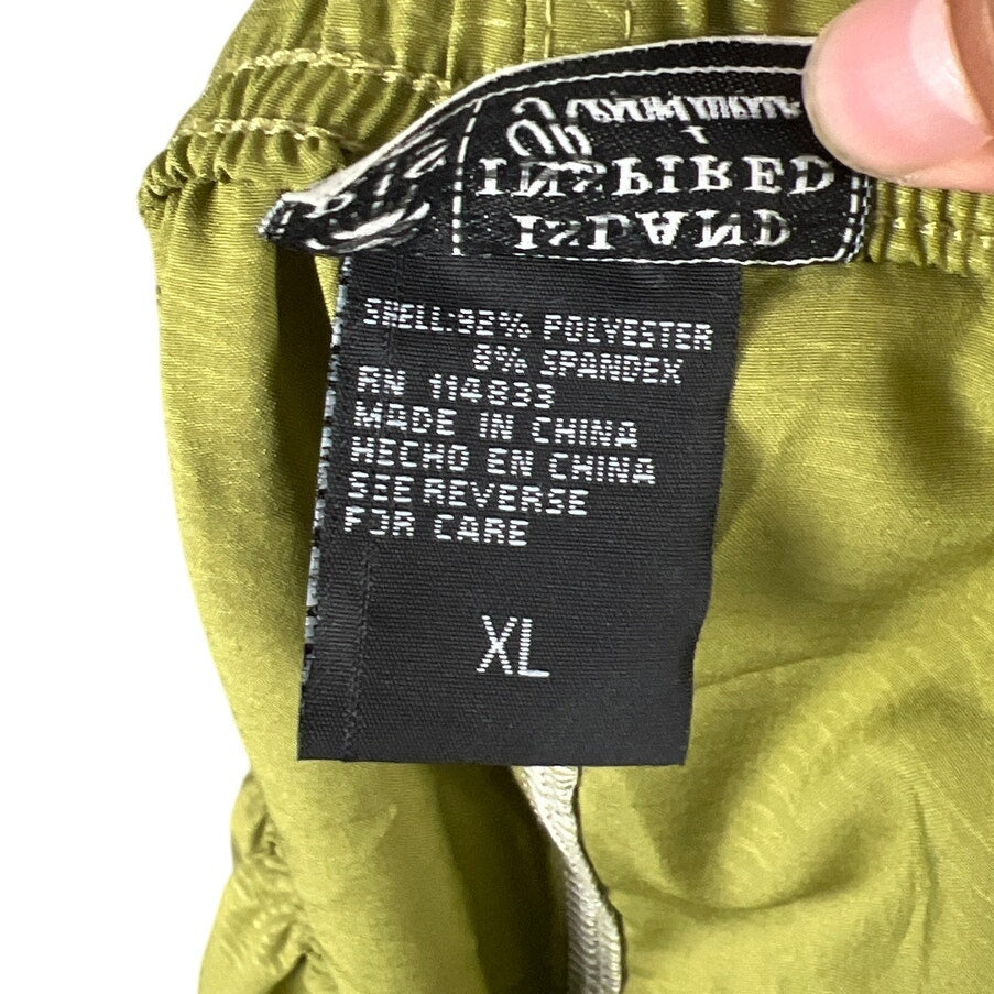 Rayasun Island XL NWT Inspired Volley Me Linear Stamp Print SHorts