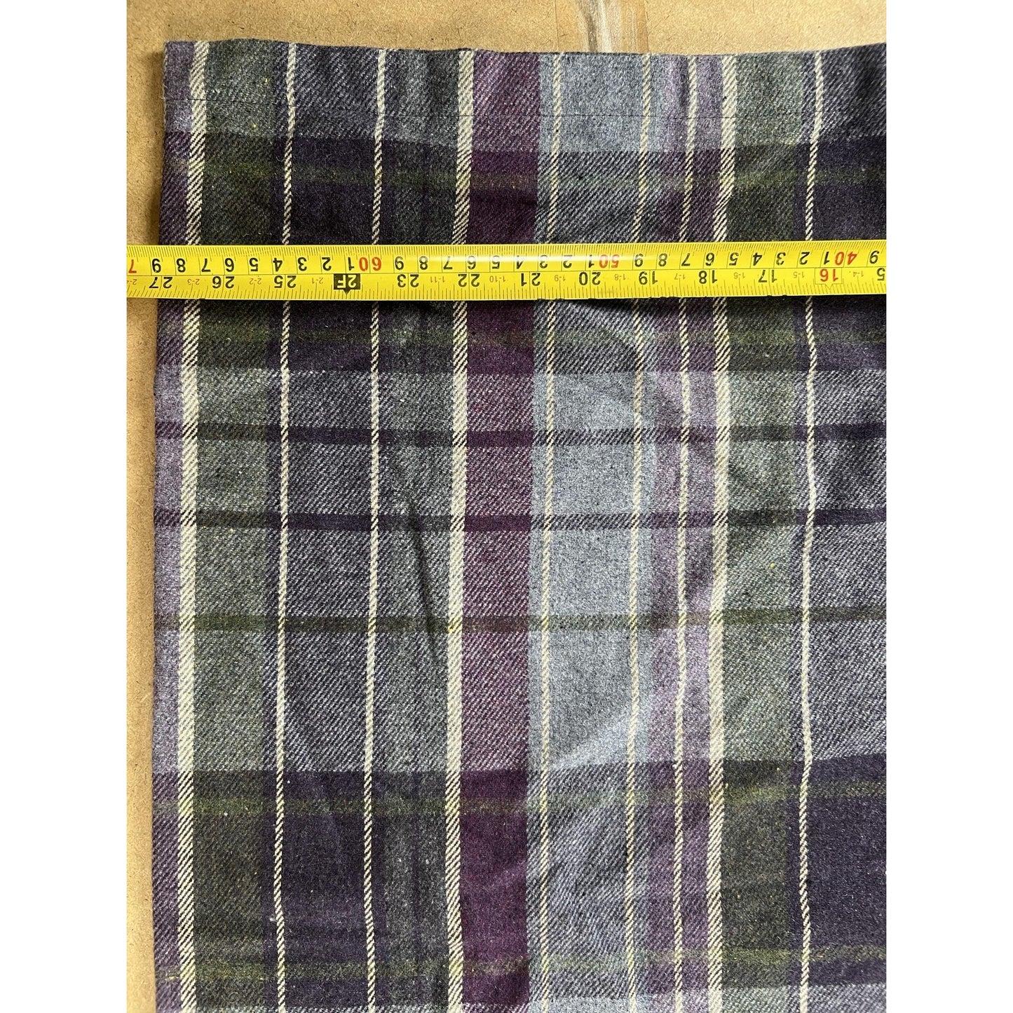 Earth Squared Cushion Cover Gray 60x60 Cm 100% Wool Checked Traditional