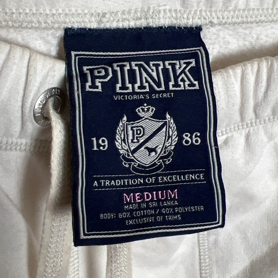Y2K PINK Victoria Secret Medium Peace & Heart Graphic Sweatpants