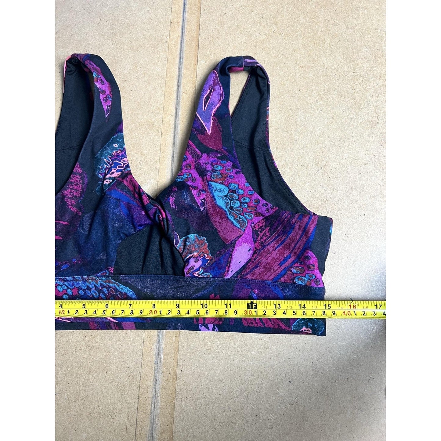 All In Motion Bra Womens XL Multicolor Floral Sports Bra Racerback Stretch