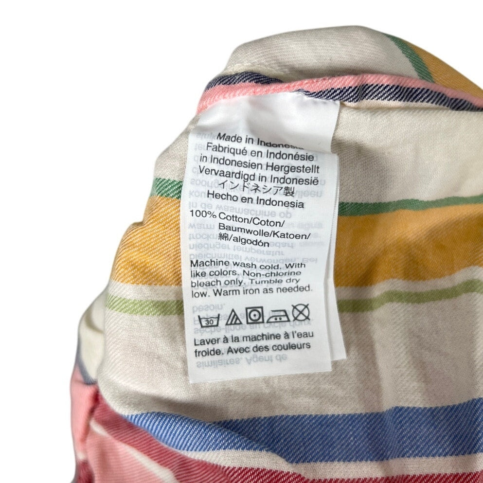 Madewell Striped Smoke Waist Pull On 100% Cotton Women Shorts Size XS