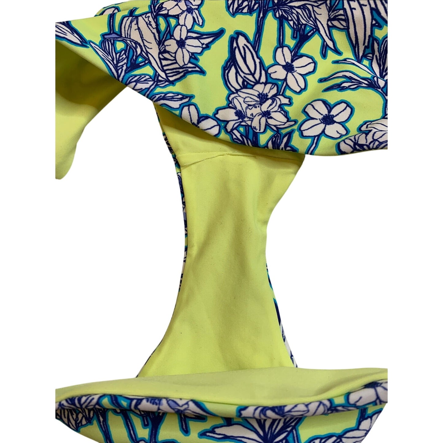 Adore Me Women's Blue And Green Floral Swim Bikini Bottom Size Small S - NWT