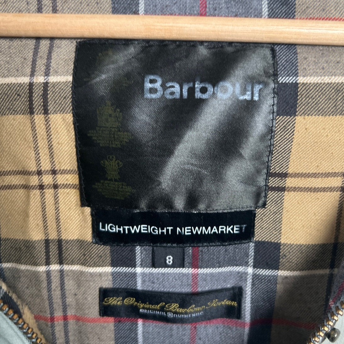 Barbour Lightweight New Market Size 8 *Damage* Wax Cotton Jacket