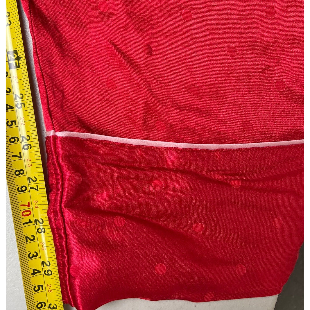 Victoria Secret Size Large Pajama Bottom Sleep Pants Satin Polka Dot