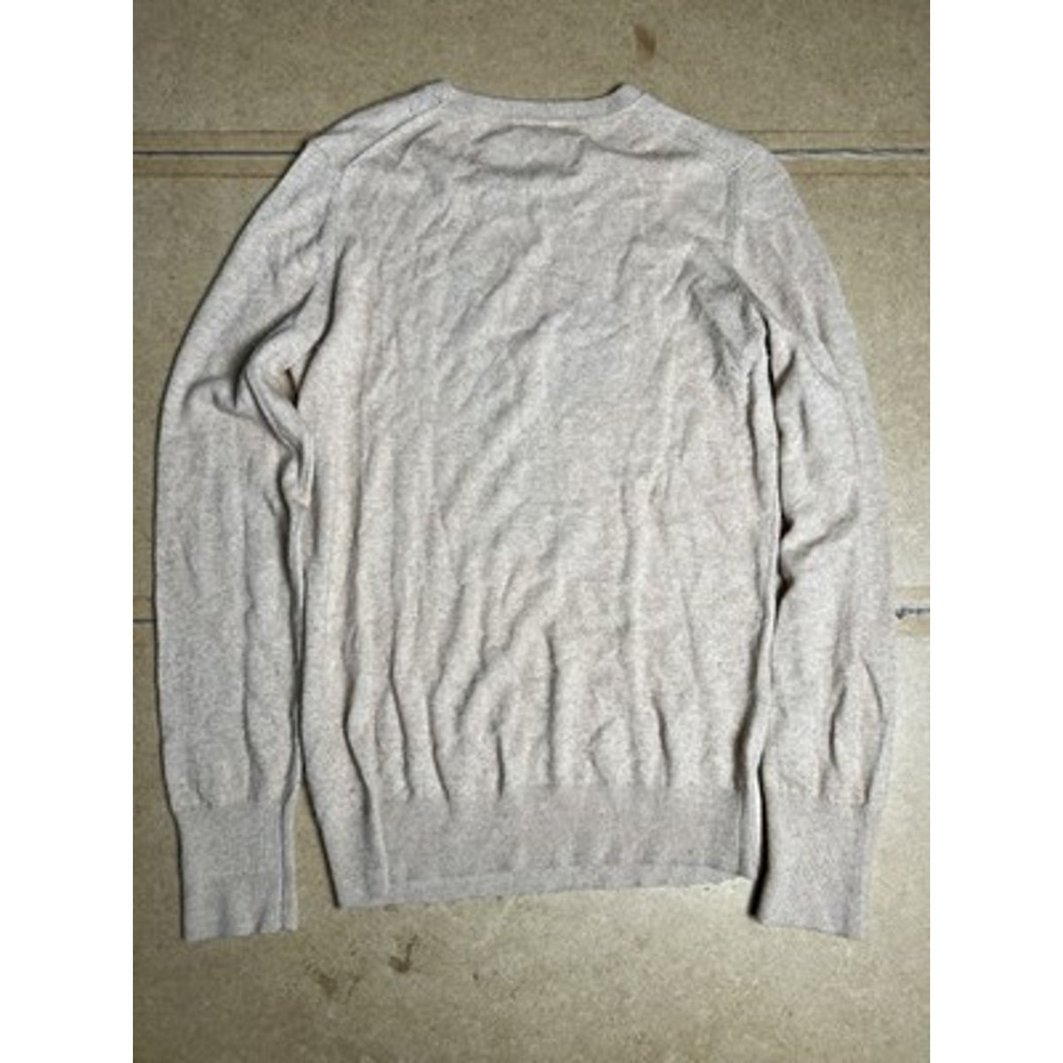 C. Wonder Sweater Womens S Beige Pullover Crew Neck Dog Graphic Bow Wool Blend