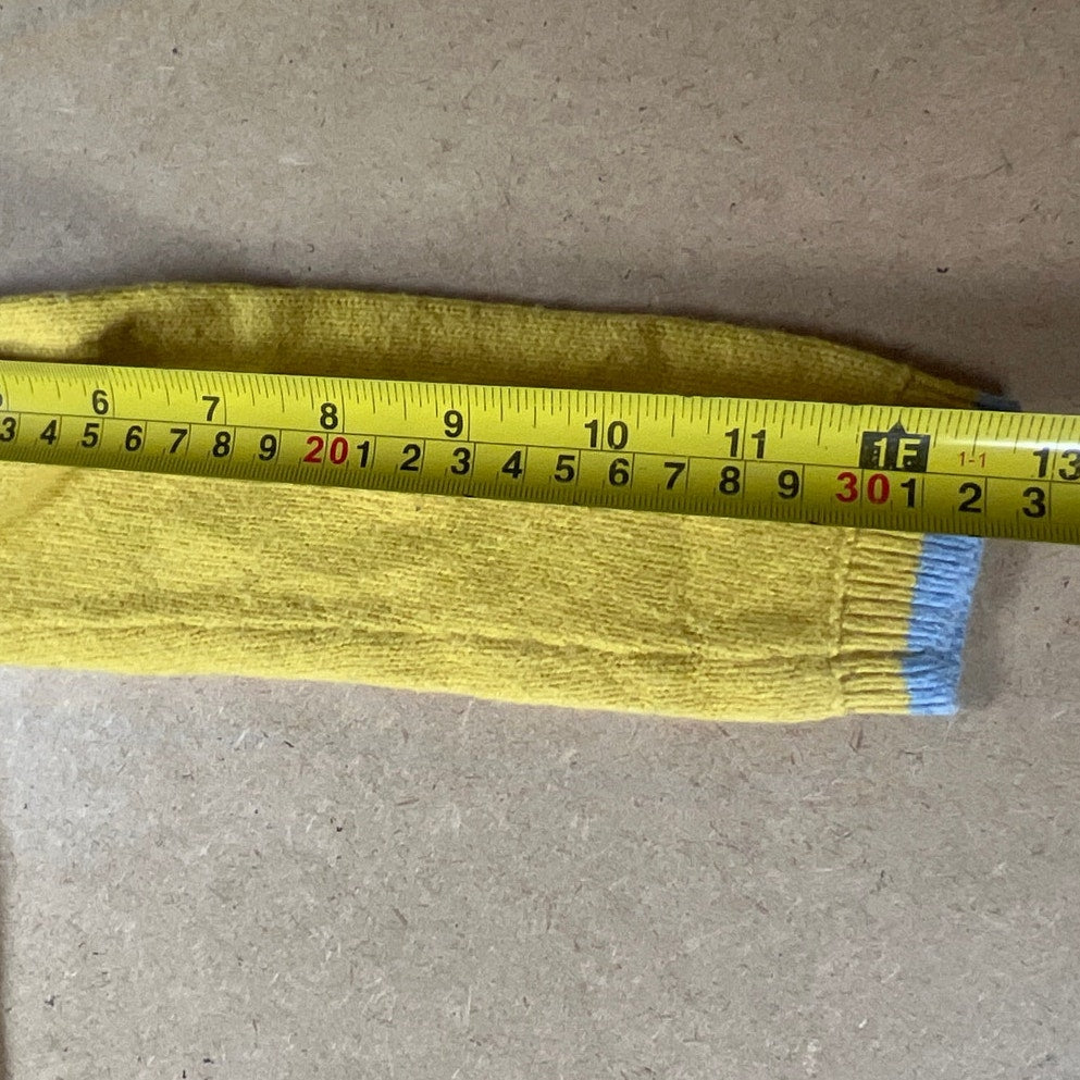 Mini Boden 12-18M Girl Yellow Knit Button-Up