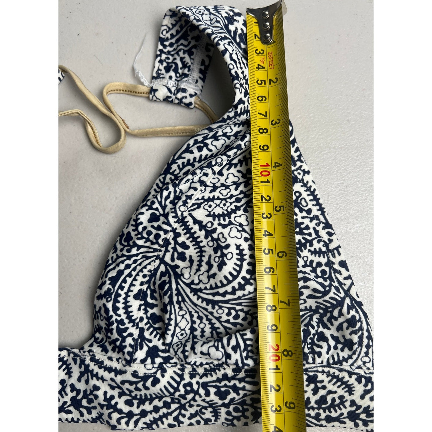 Aerie Large Swim Bikini Top Strappy Black White