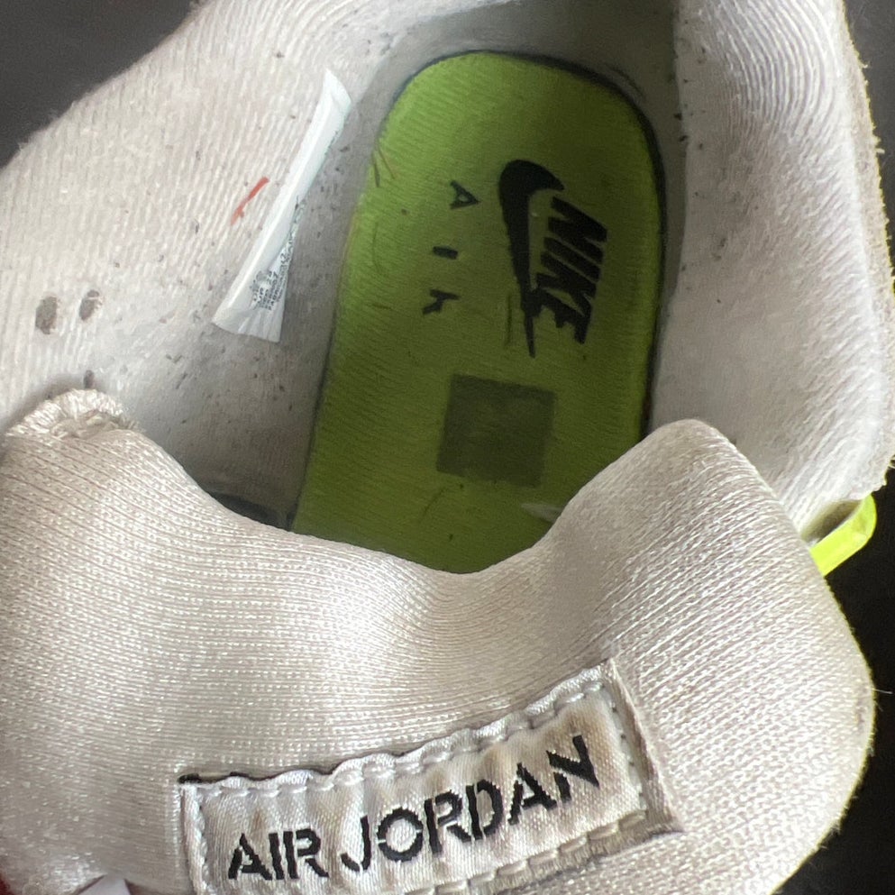 Nike Air Jordan 6Y 4 IV Retro SE Neon Gray Suede