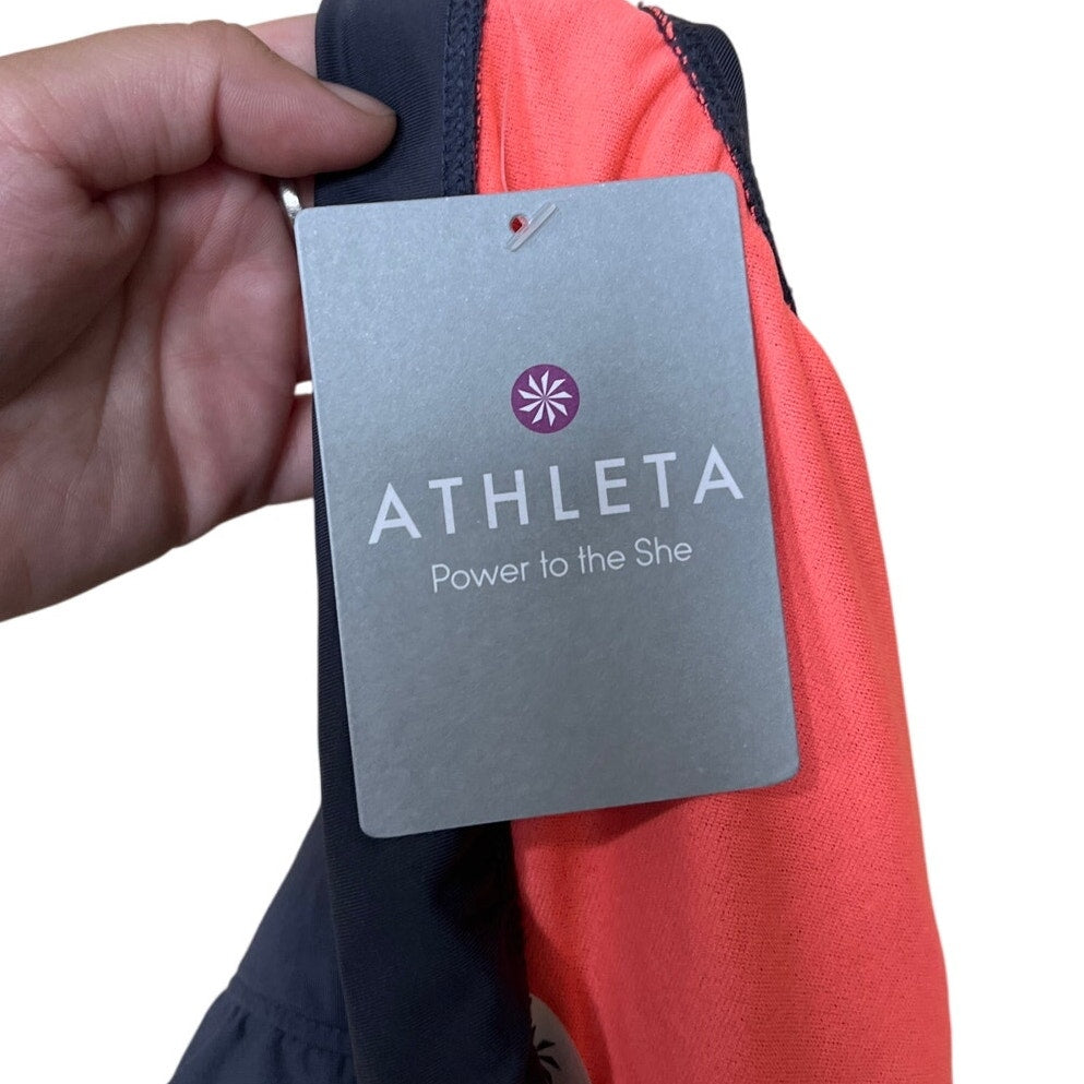 Athleta Size medium NWT Women's Mini Skirt Shirred Ruffle Navy