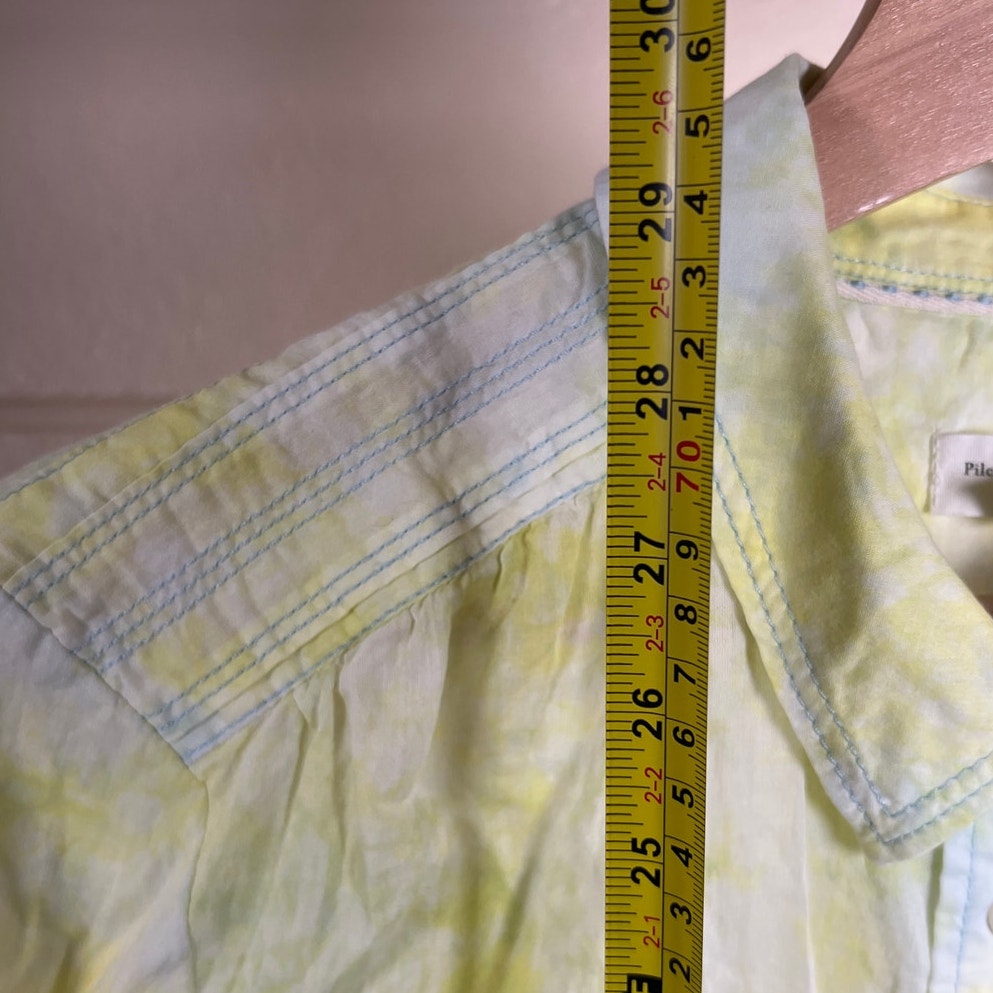 Anthropologie Pilcro Tie Dye Button Up Marbled Cate Button Down L