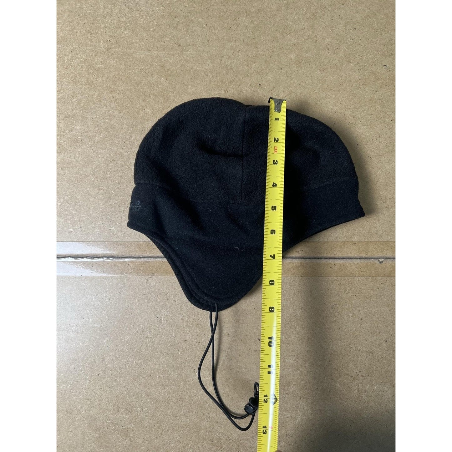 DuPont Trapper Hat Mens M Black Ear Flap Lined Insulated Adjustable Fleece