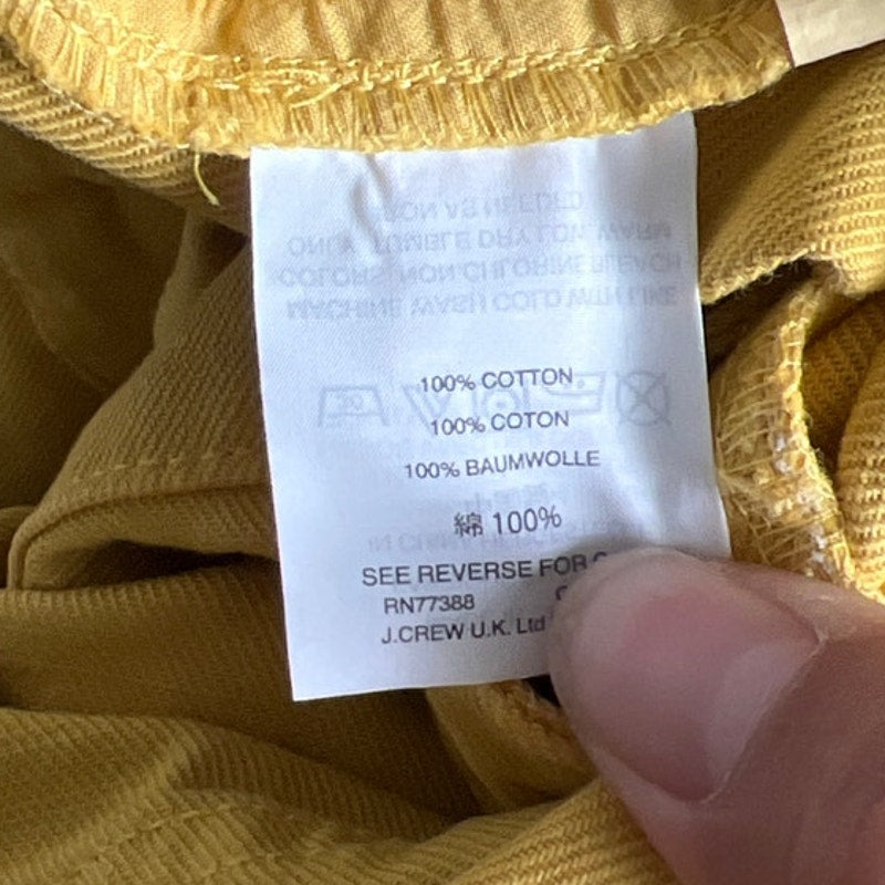 NWT Madewell Women's XS Mustard 100% Cotton Coverall Jumpsuit