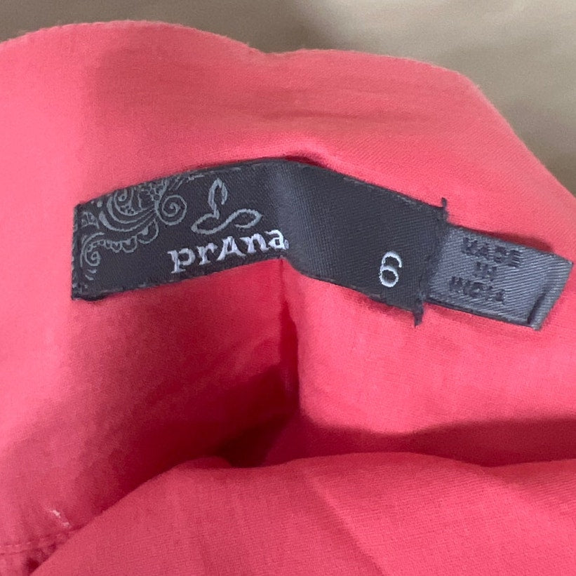 Prana Women's Embroidered Cotton Skirt Color Pink Size 8