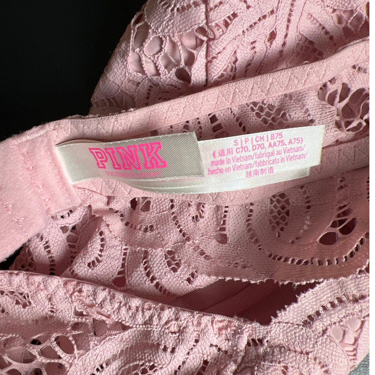 Victoria Secret Pink Small Bralette T-Back Lace