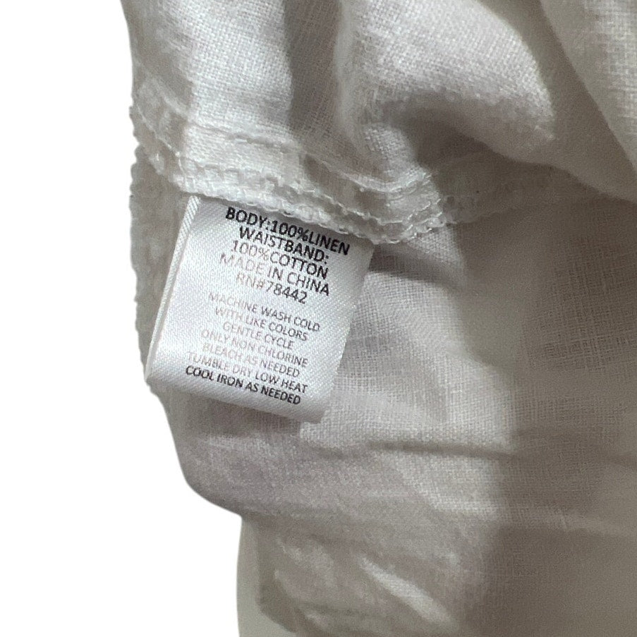 Allen Allen XL Linen Wide Leg Capri Pants Straight Leg