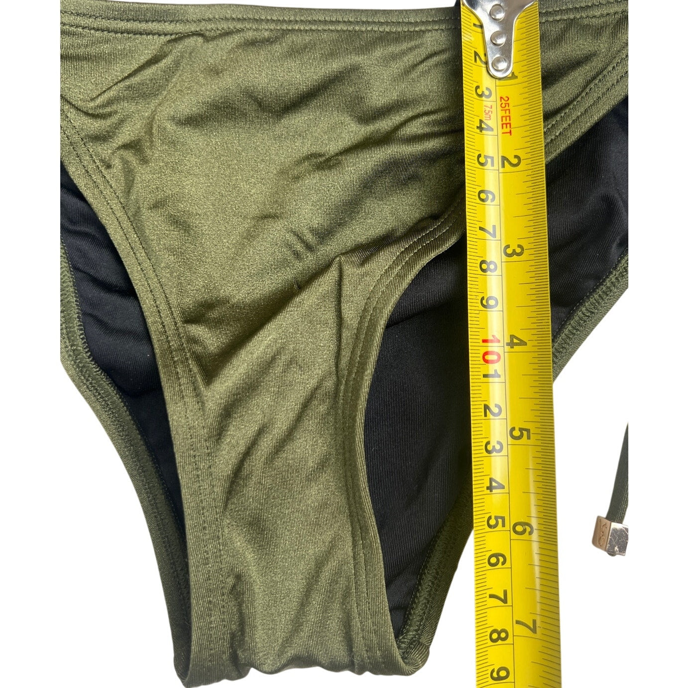 NWT Victoria's Secret The Skimmy Green Swimsuit String Bikini Bottom Medium M