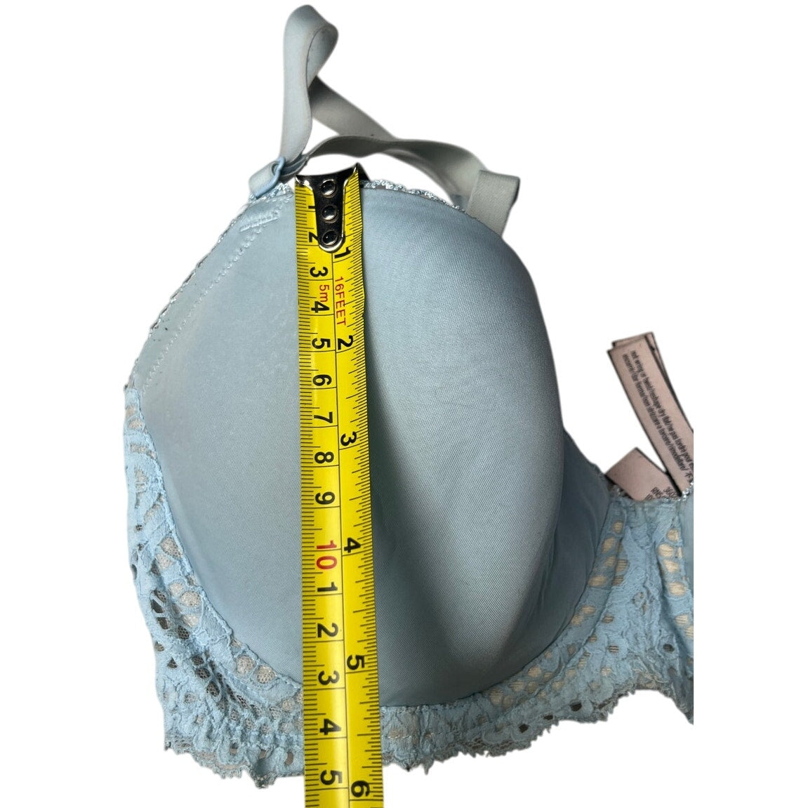 Victoria's Secret Angel Pale Light Blue Lace Bra 32DD