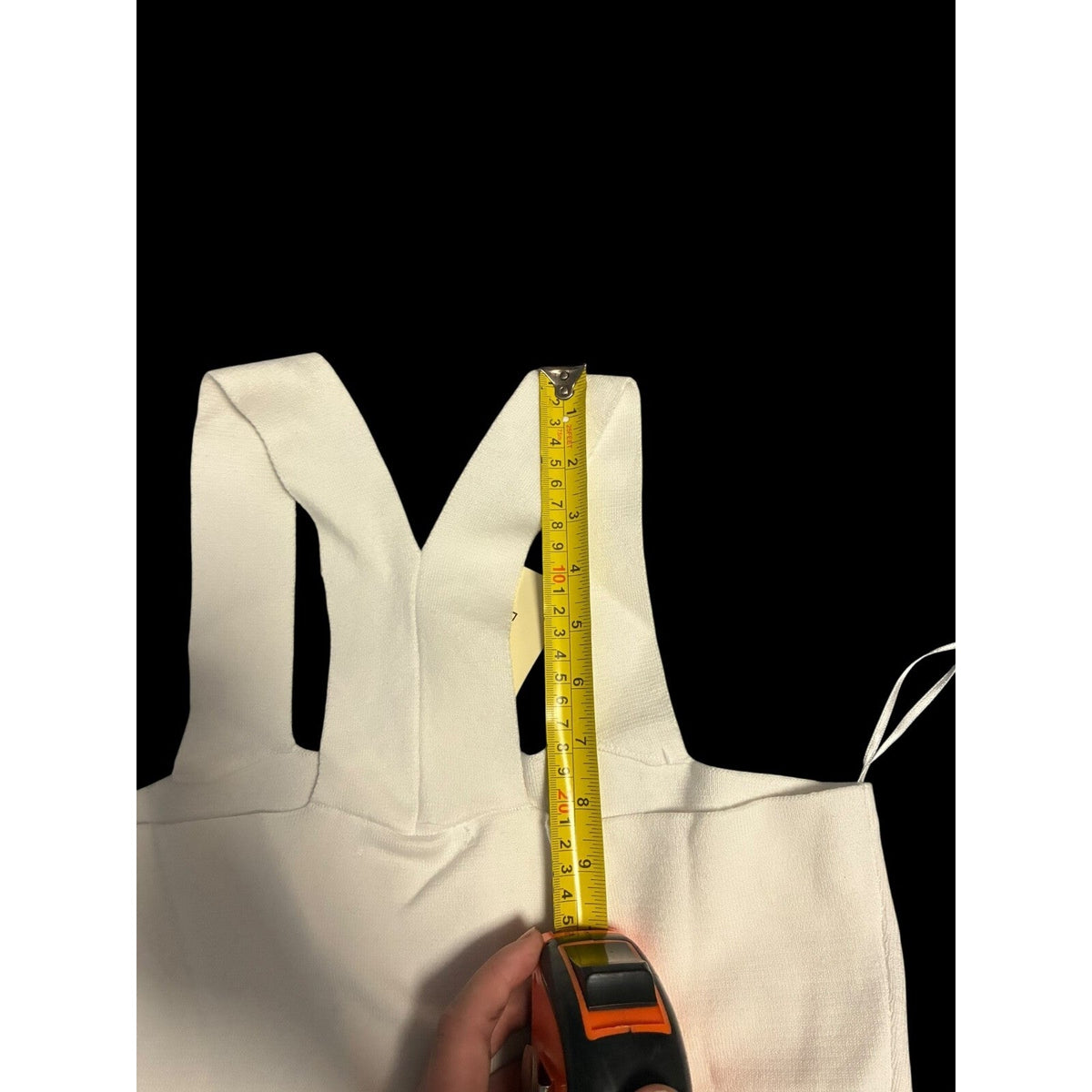NWT EVEREVE Square Neck Racerback Tank Size Large White