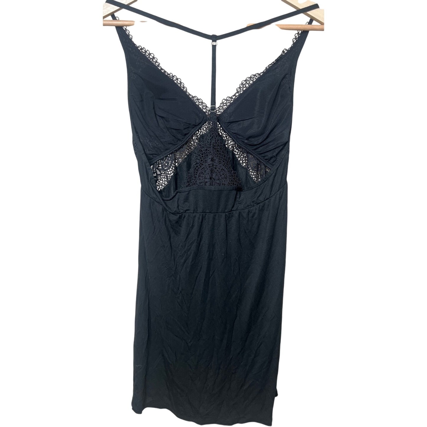 Victoria Secret Black Babydoll Dress Adjustable Large