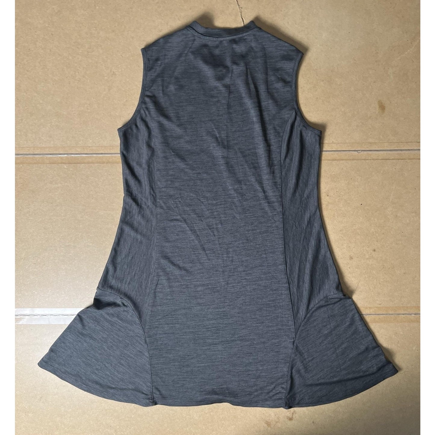 MOFIZ Dress Womens XL Gray Tank Dress Fit & Flare Mock Neck Zip Sleeveless