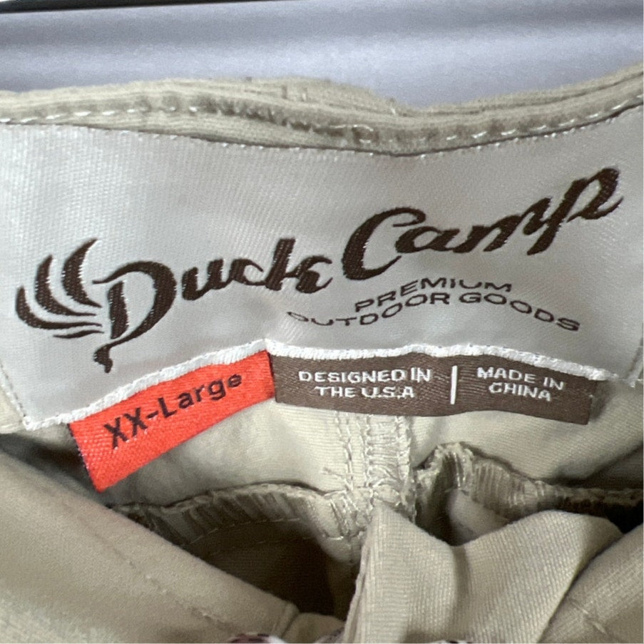 NWT Duck Camp Men Pants 2XL Tall Tan Hiking Camping Hunting Stretch Pants
