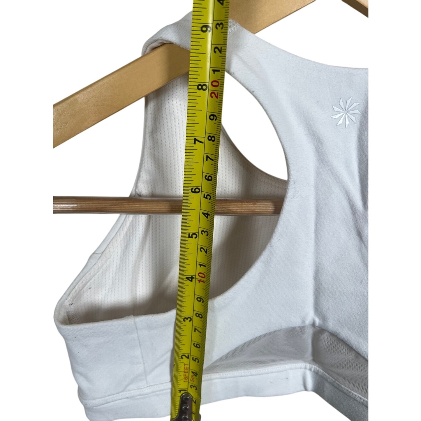 Athleta Girl M 8-10 Cloud Racerback Bra White