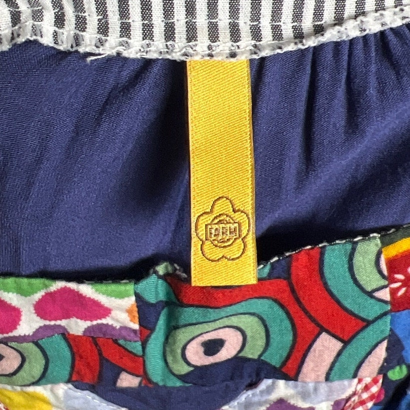Farm Textured Embroidered Blue Dress *Dimensions In Pictures*