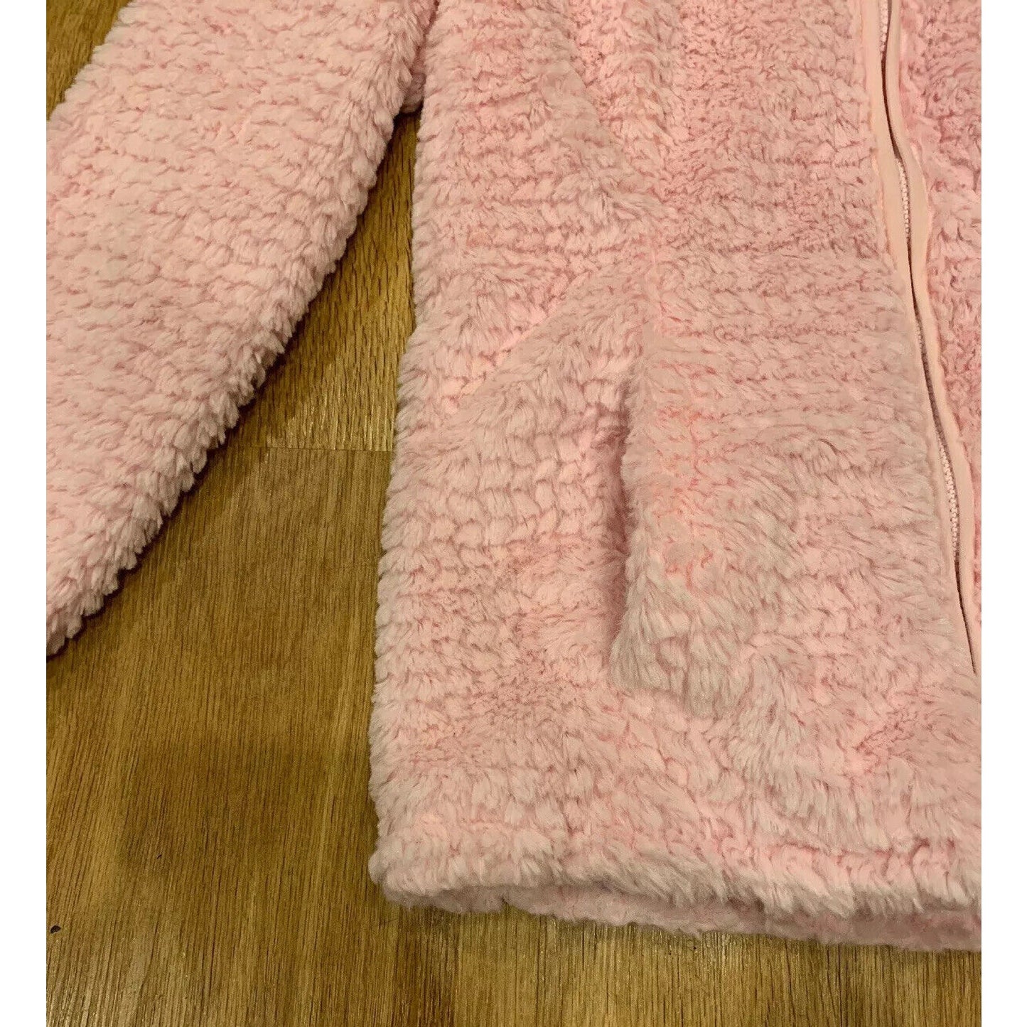 The North Face Furry Jacket Light Pink Girls Zip Up Size M 10 / 12