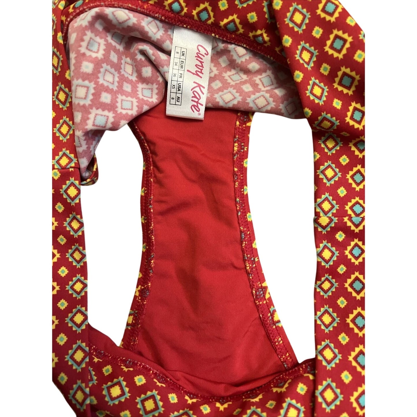 Curvy Kate Red Bikini Set 32DDD 32E and XS Bottom - EUC