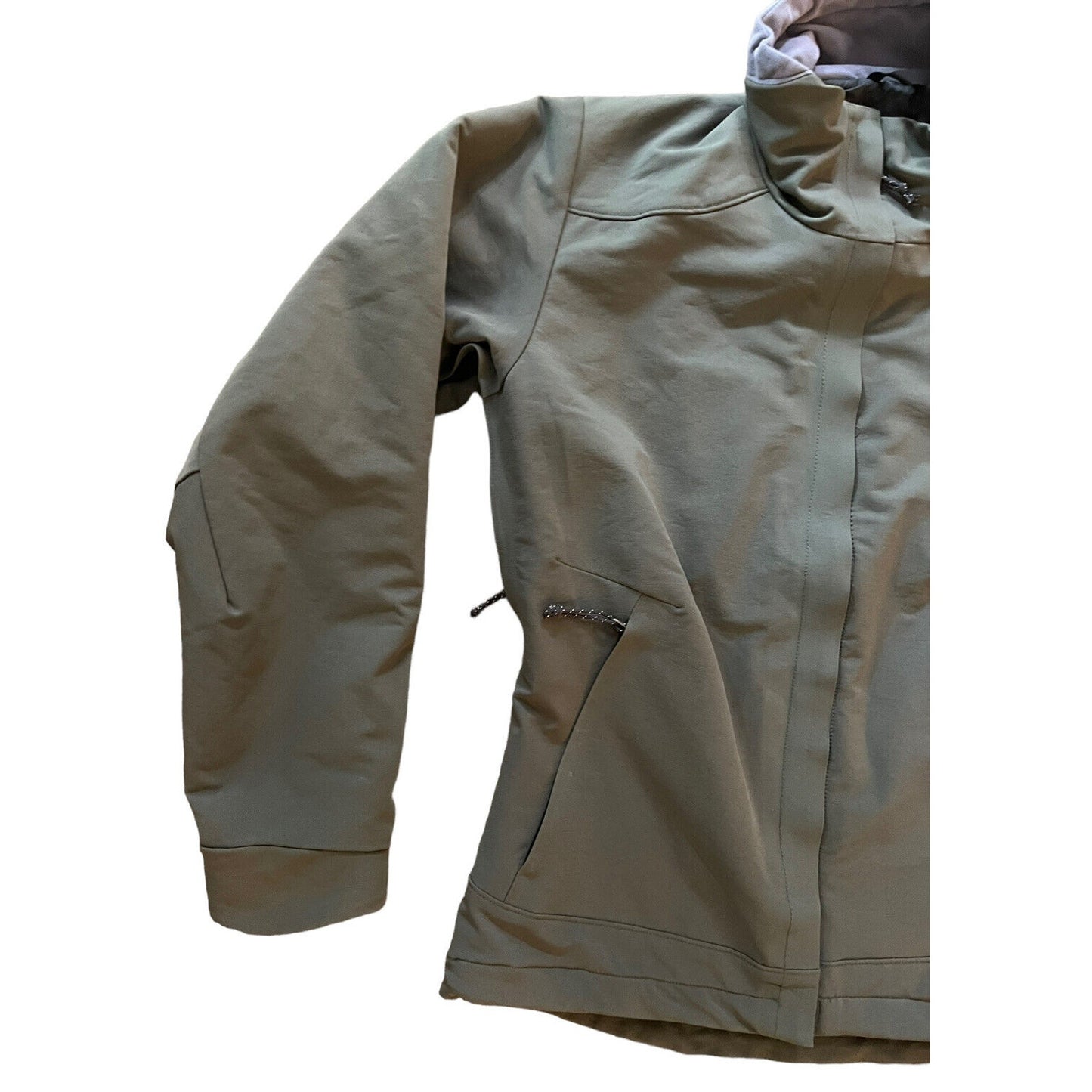 Womens MOUNTAIN HARDWEAR Green Full Zip Softshell Primaloft Insulated Jacket S