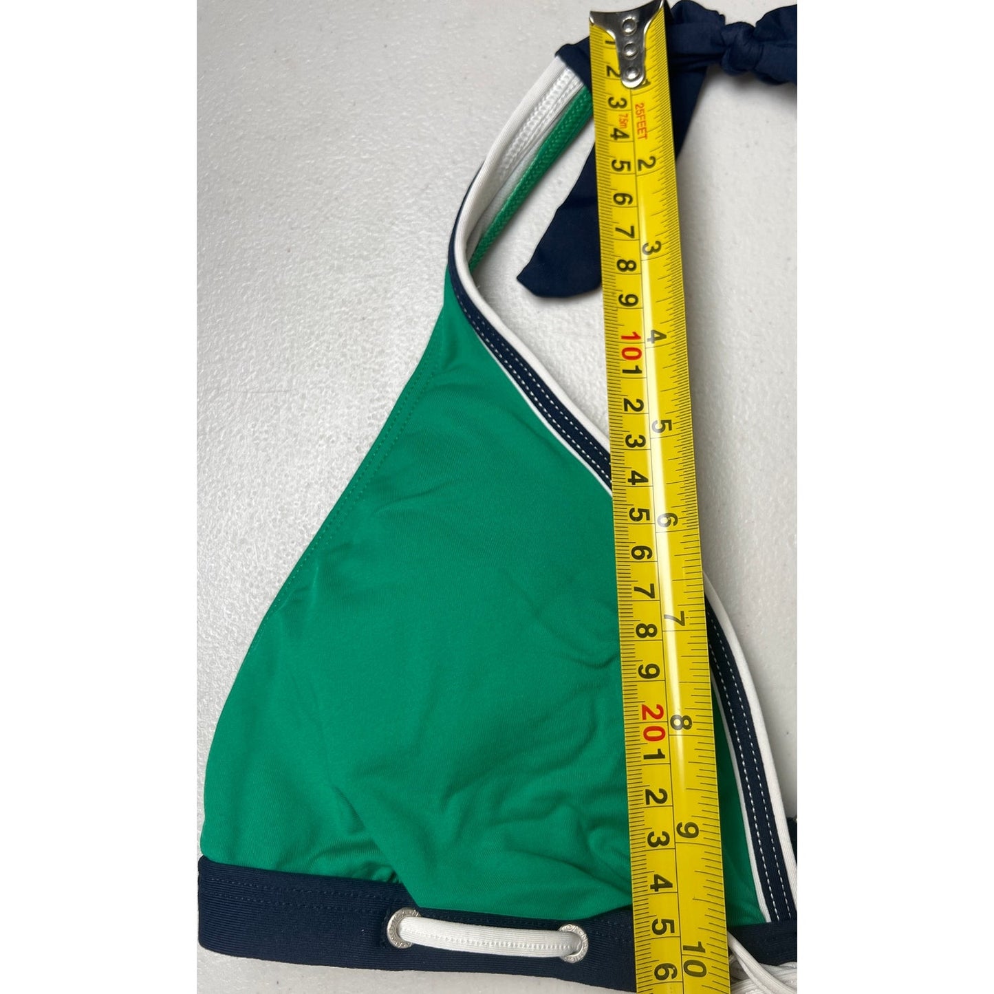 Nautica Women's Halter Tie Front Lightly Lined Bikini Swim Top Size 8