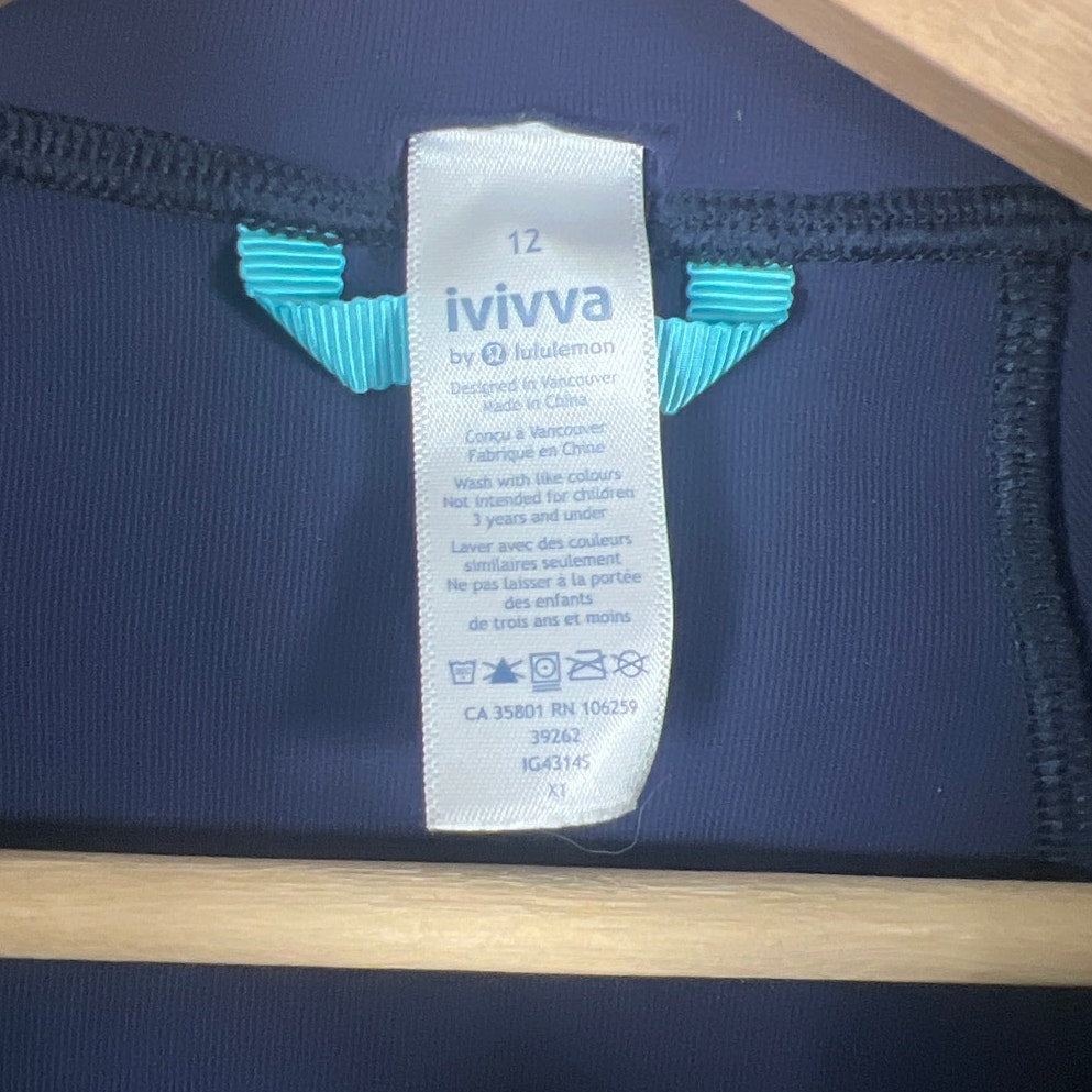 Ivivva By Lululemon Size 12 Blue Zip Up Jacket