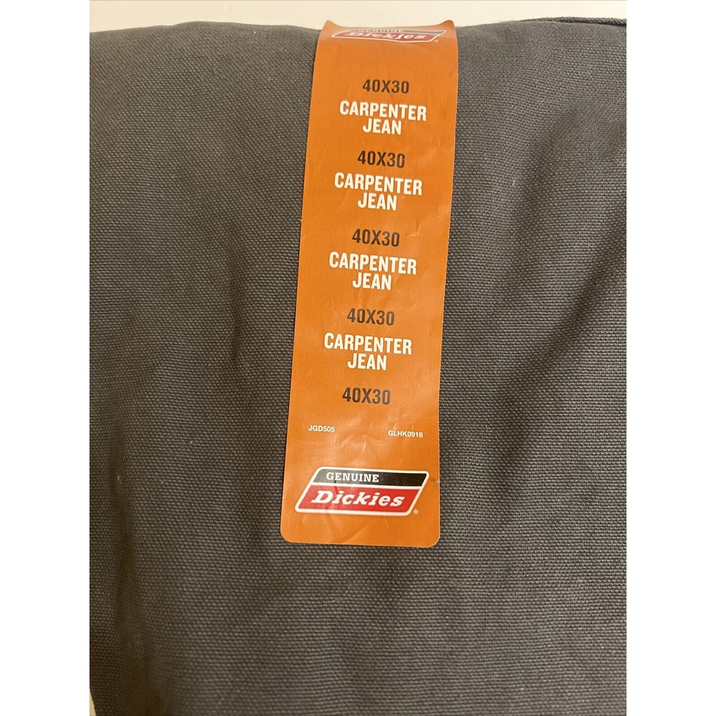 NWT Dickies Gray Carpenter Jeans Relaxed Fit Waist 40 Inseam 30