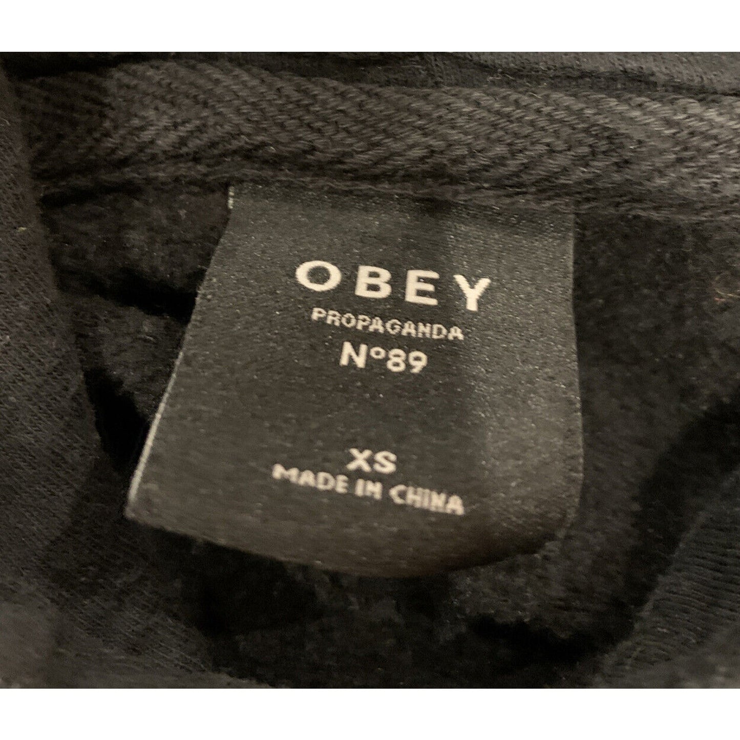 Obey Rose Black Hooded Sweatshirt Size XS