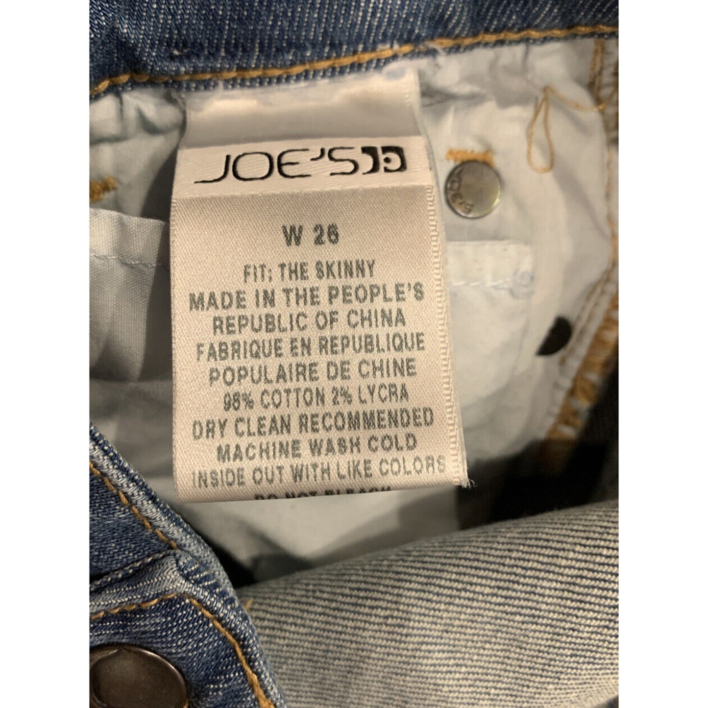 Joes Jeans Womens Jeans Size 26 Denim Ripped Mid Rise