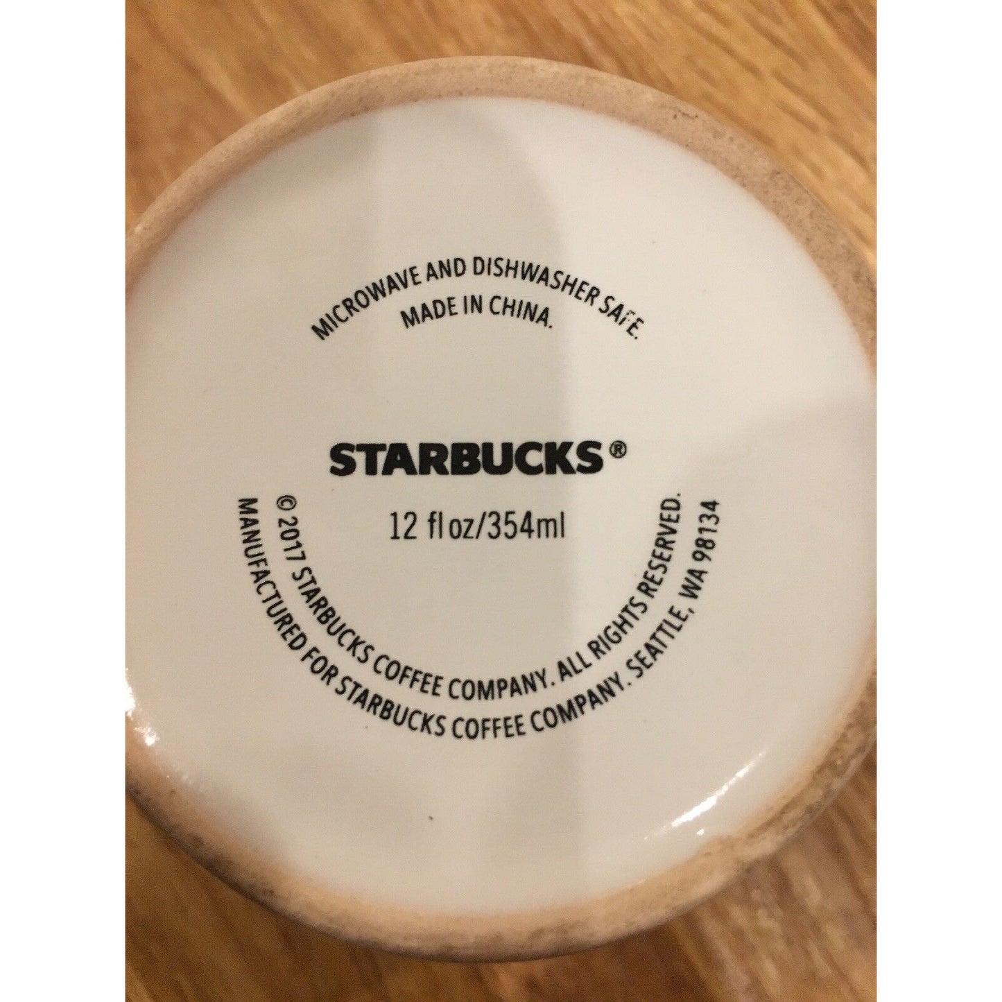STARBUCKS Coffee Mug 2017 Cup 10 oz Mermaid Siren Logo White Green Black Ceramic