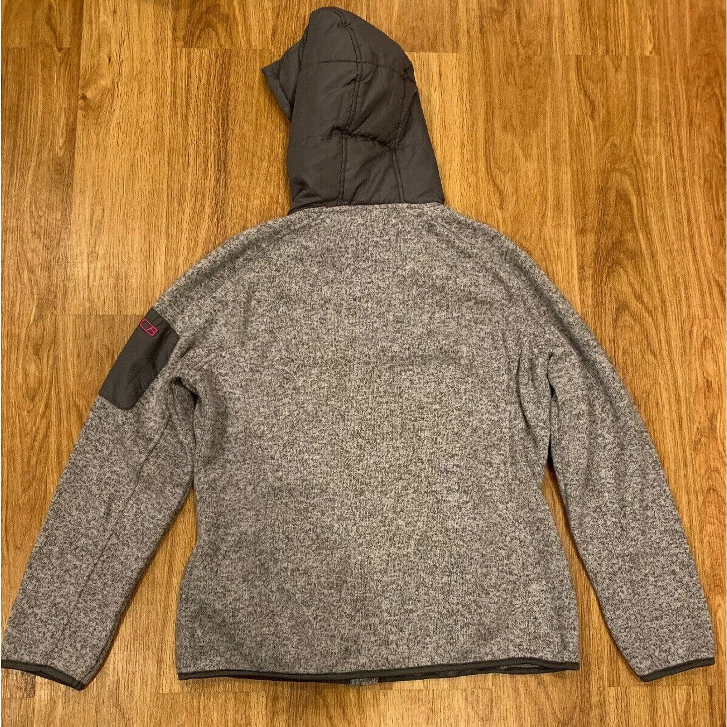 CB SPORTS Performance Knit Fleece Mint Heather Grey Jacket Coat Womens Sz XL
