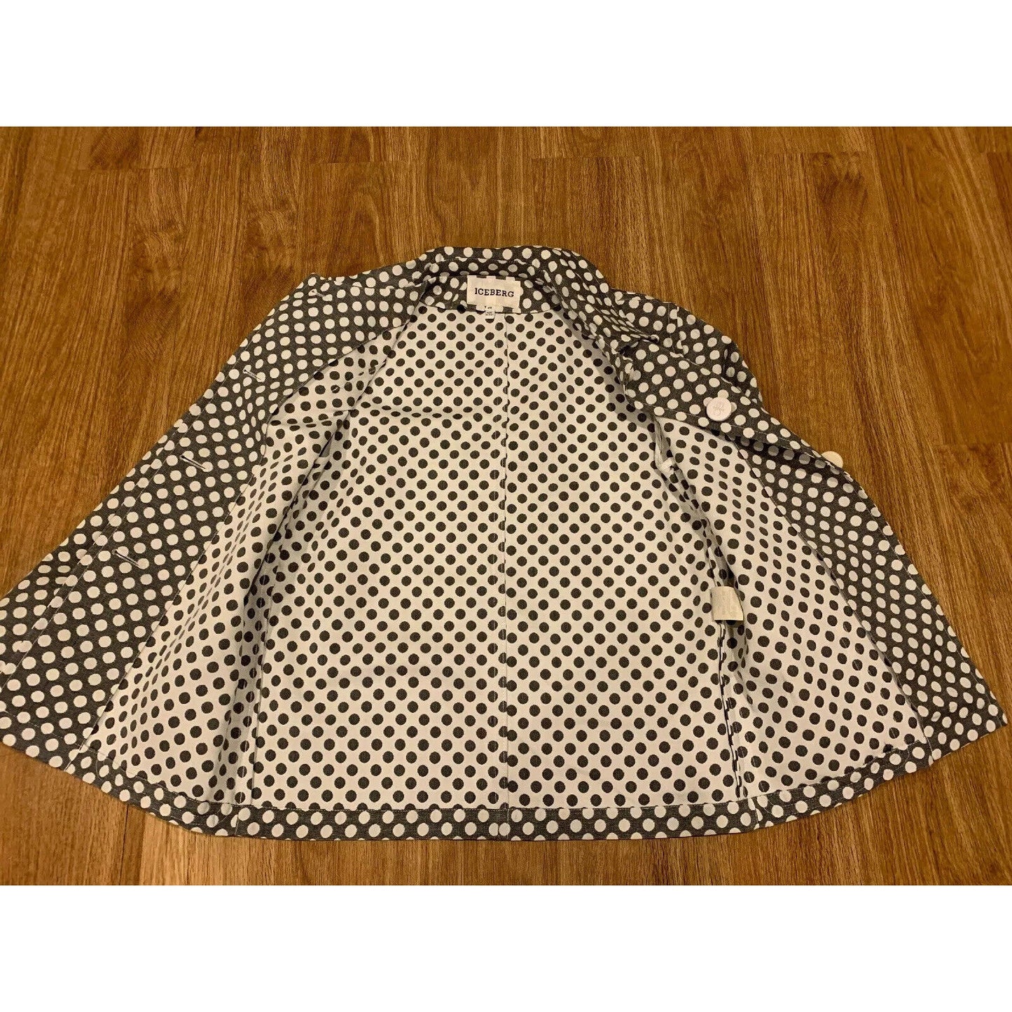 ICEBERG Italian Women's Blazer Jacket Size XS 40 Gray and White - NWOT