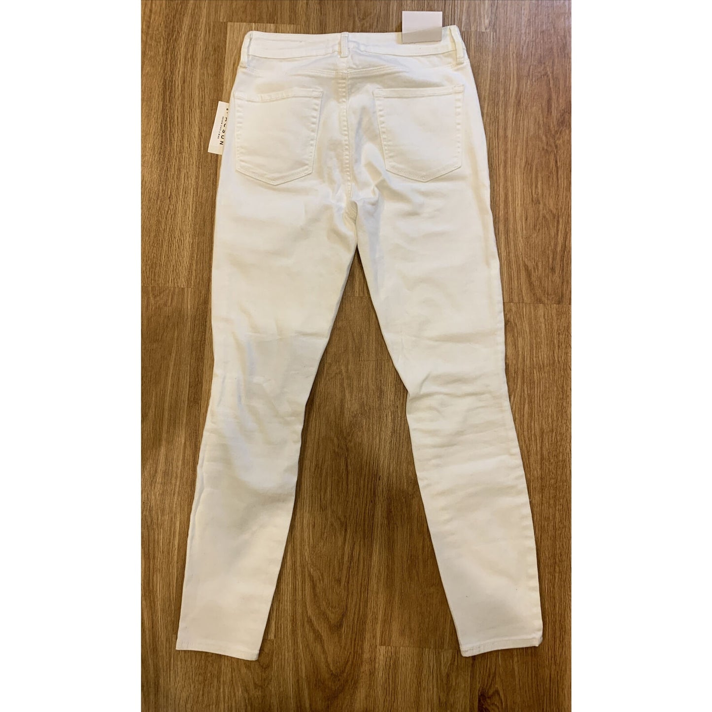 BULLHEAD DENIM CO. WORN WHITE RIPPED MID RISE SKINNIEST ANKLE JEANS NWT Size 27