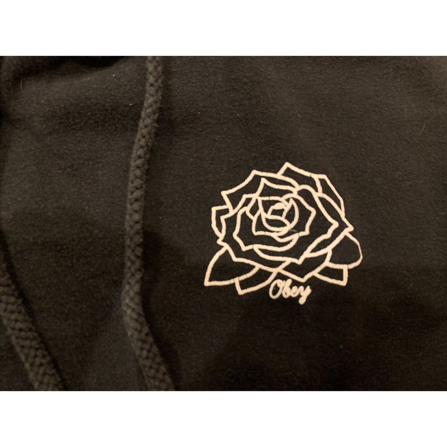 Obey Rose Black Hooded Sweatshirt Size XS