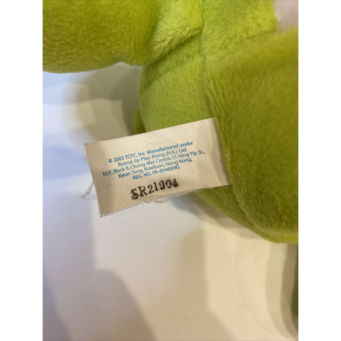 Care Bears Plush Kite Bright Green Do Your Best Teddy Bear 8" 2003 Stuffed #A49