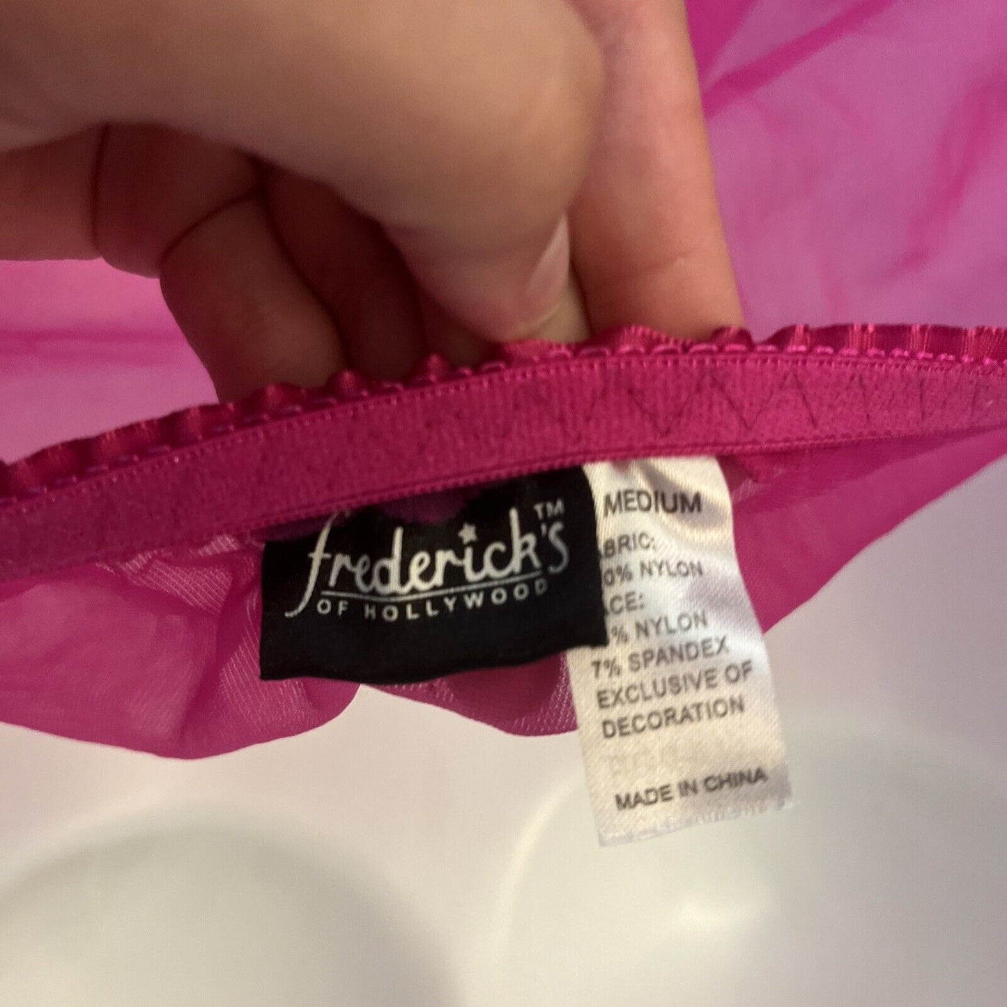 Fredericks of Hollywood vintage LACE top babydoll lingerie Medium M