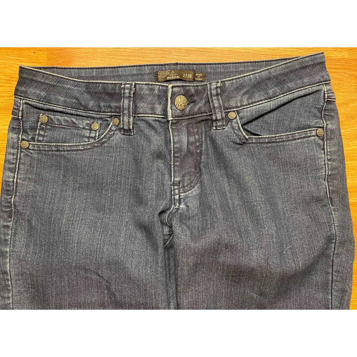 PrAna Women's Slim Skinny Jeans Medium Wash Size 2 / 26 Organic Cotton