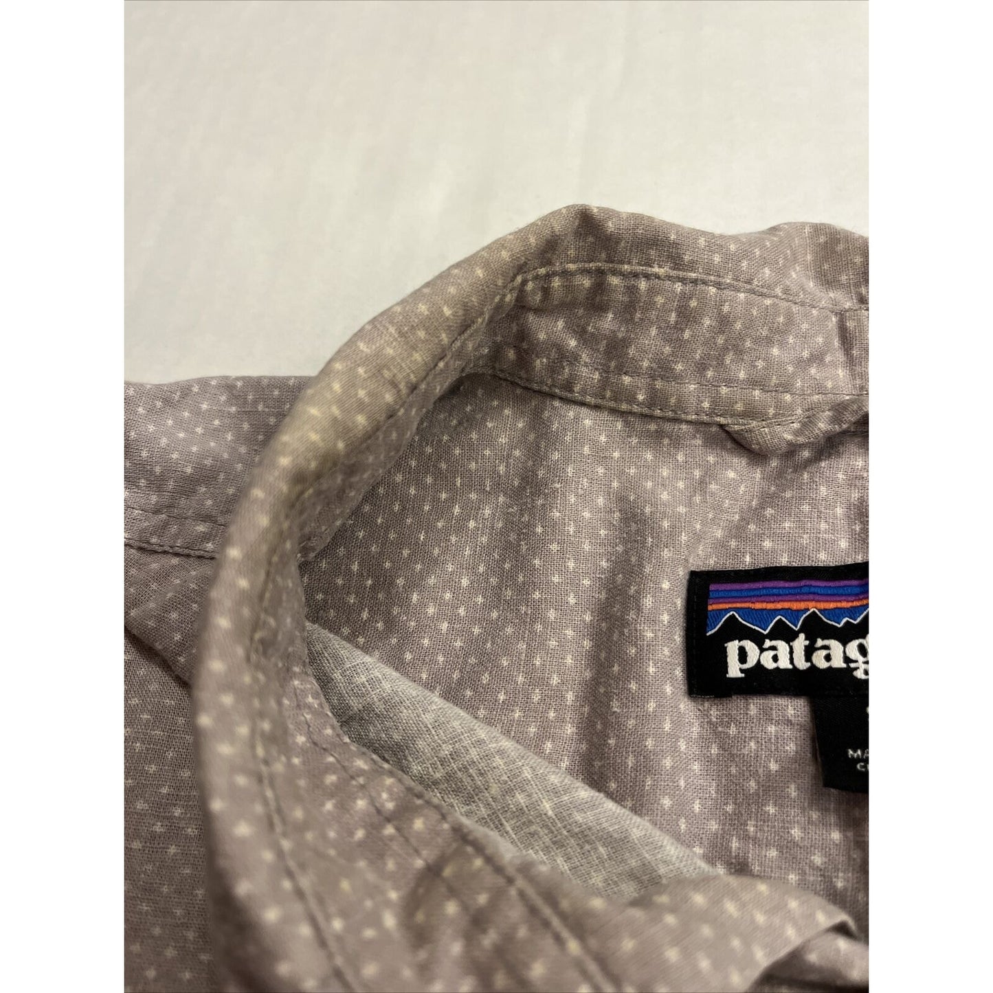 Patagonia Button Up Shirt Adult Small Gray Short Sleeve Mens