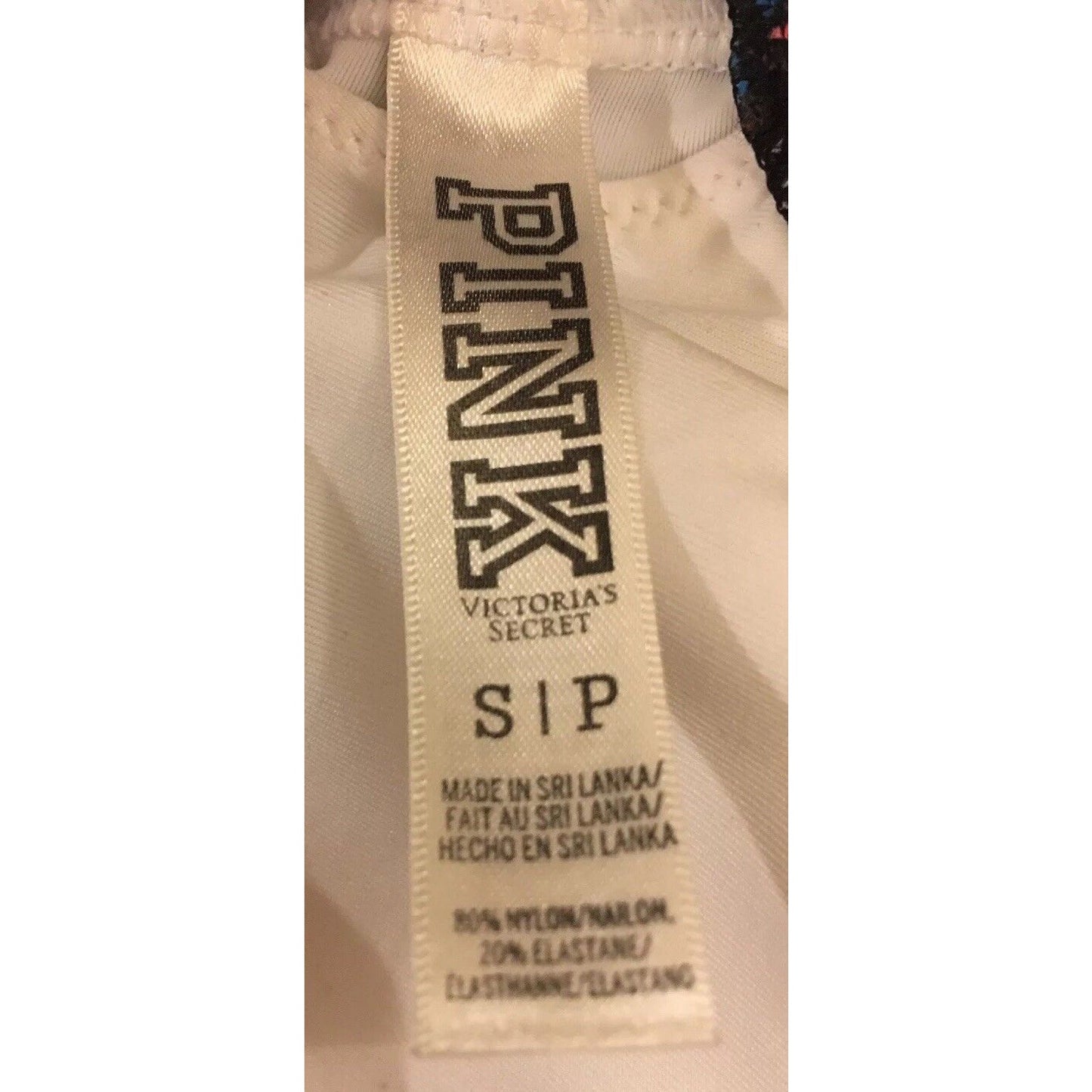 Victoria's Secret Pink Geometric Multi Color Swimsuit Top Sexy Back ~ Size S P